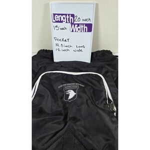 Black Under Armor Army‎ Airborne Drawstring Bag Zipper Pockets Washable